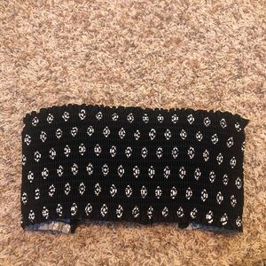 Bandeau ruffle bathing suit top